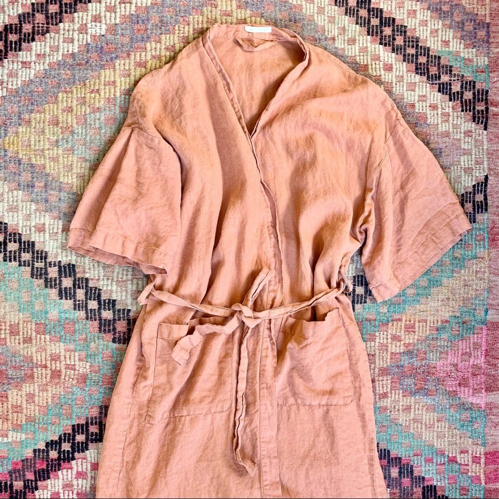 100% Linen bathrobe by Linen Texture